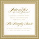 Gold Glittered Holly Die-cut Frame Invitations Image 2 of 2